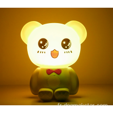 Décor décor animal lumières nocturnes lampe à ours en silicone